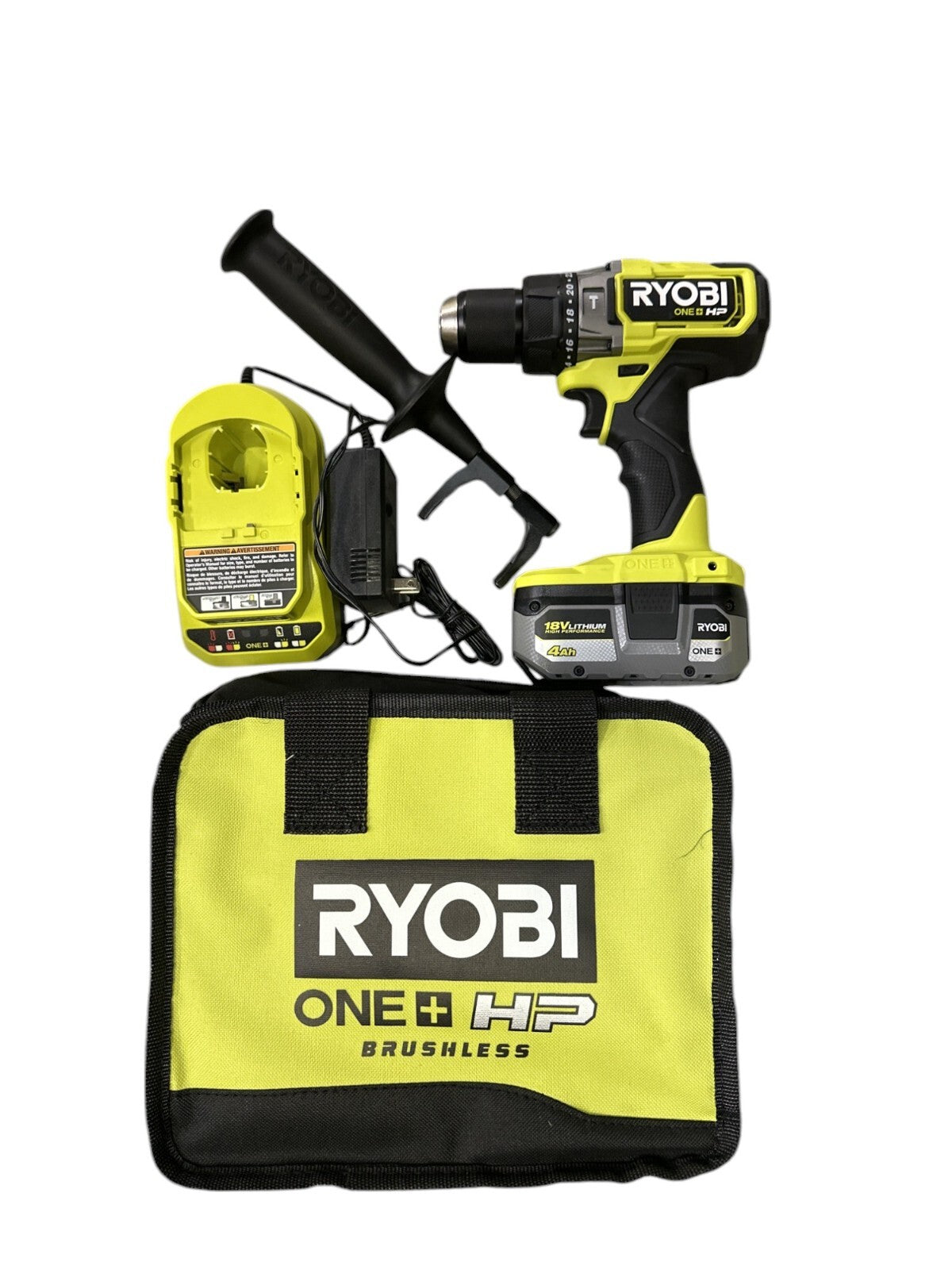 Ryobi PBLHM101K One 18v Brushless Hammer Drill Kit w/ 4Ah Battery/Charger -USED-