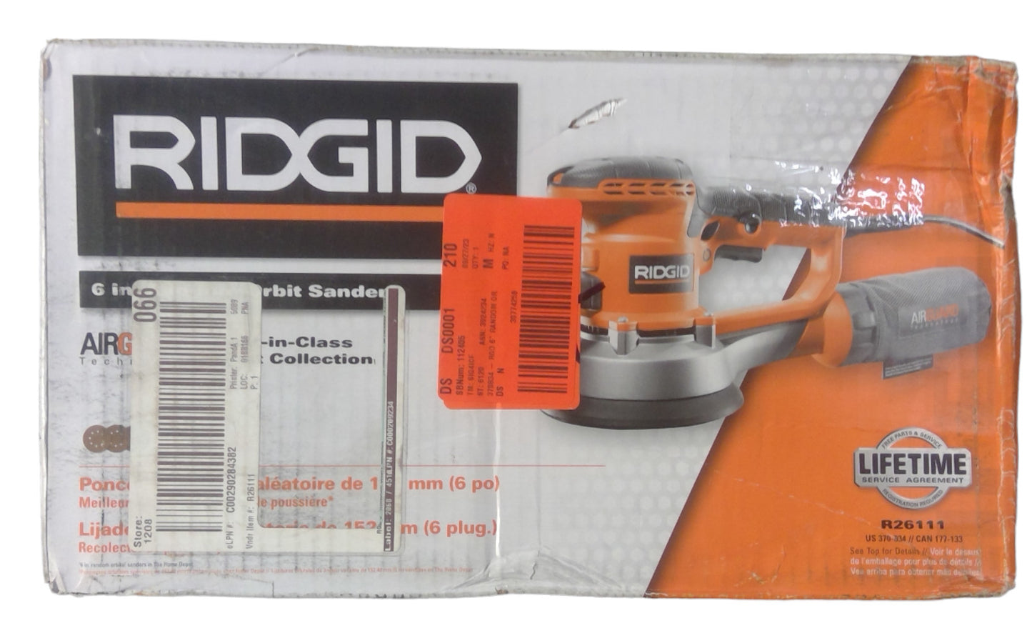 RIDGID R26111 6" Random Orbit Sander