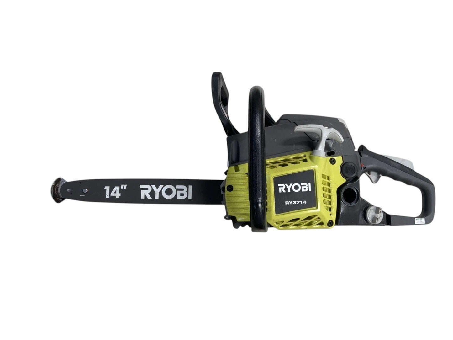 (BROKEN, FOR PARTS) RYOBI RY3714 14" 37cc 2-Cycle Gas Chainsaw NO CHAIN/SCABBARD