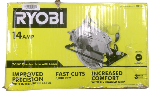 OPEN BOX RYOBI CSB135L 7-1/4" Circular Saw w/ Laser