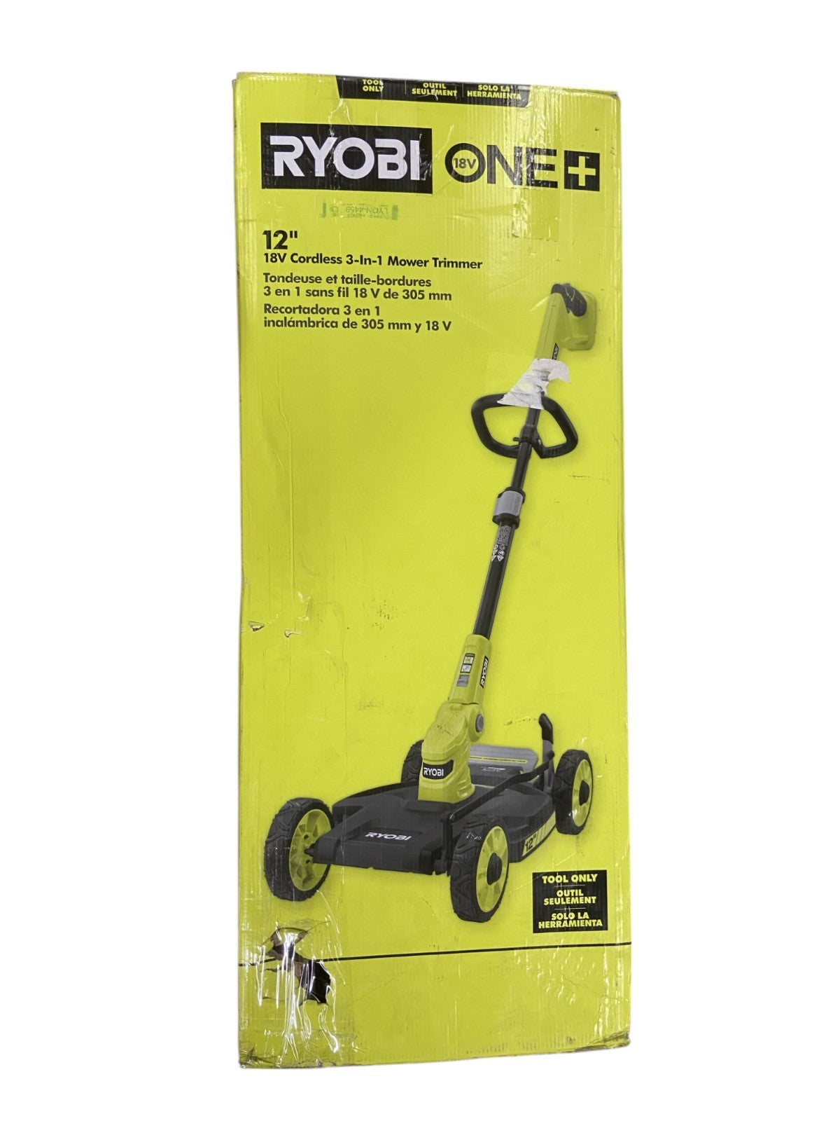 Ryobi 18V 12" Battery 3-in-1 Mower, String Trimmer, Edger (Tool Only) READ DESC!