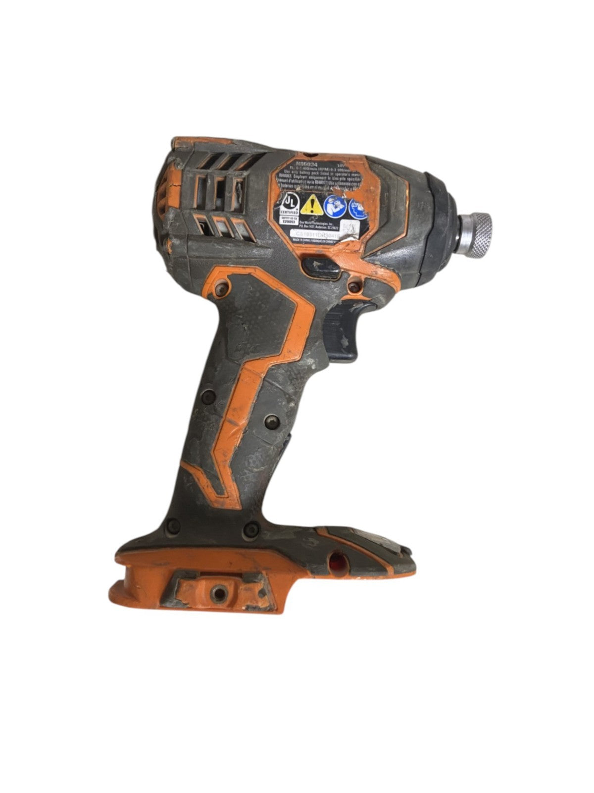 RIDGID R86034 18-Volt Lithium-Ion 1/4 in. Cordless X4 Impact Driver (Dirty!)