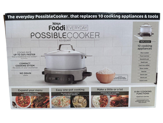 Ninja MC1100 Foodi Everyday Possible Cooker Pro, 6.5 QT, White