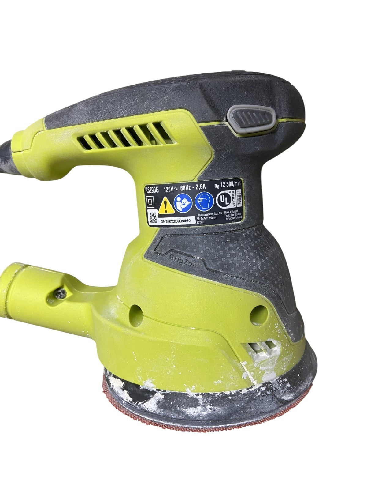 RYOBI RS290G 2.6 Amp Corded 5" Random Orbital Sander (Dirty, No Bag)