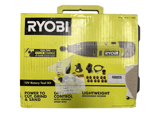 Ryobi 12v Cordless Rotary Tool Kit With Carrying Case -TVM01-