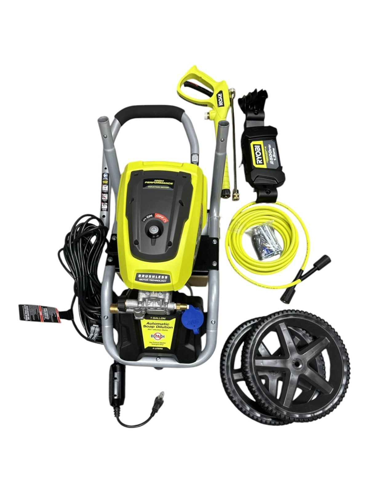 RYOBI RY142500 2500 PSI 1.2 GPM Cold Water Pressure Washer - NO TURBO NOZZLE