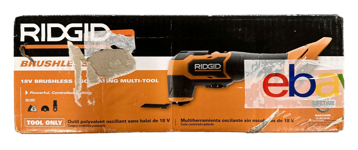 RIDGID R86240B 18V Brushless Cordless Oscillating Multi-Tool (Tool Only)-